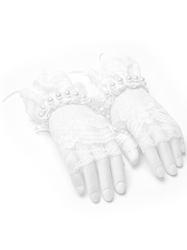 Loltia White Lace Gloves
