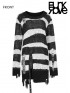 Gothic Black & White Pullover Sweater