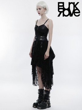 Steampunk Adjustable High/Low Dress - Black