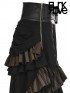 Steampunk High/Low Layered Skirt - Black & Coffee