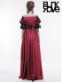Victorian Gothic Vintage Palace Red Dress