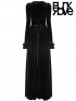 Gothic Victorian Black Velvet Long Dress
