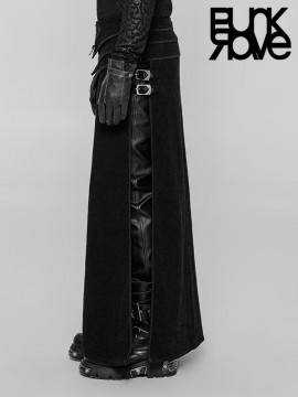 Mens Gothic Ninja Warrior Long Skirt