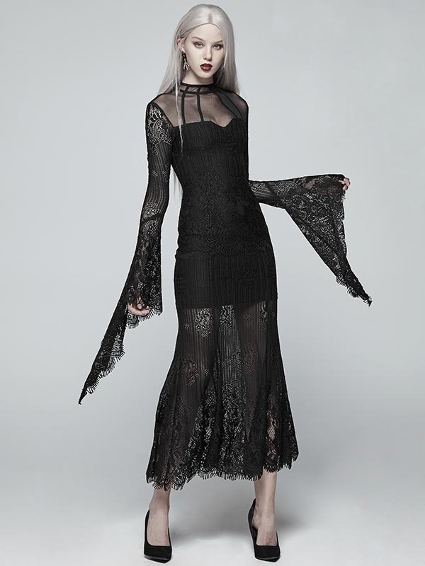 Gothic Daily Wear Lace Party Dress