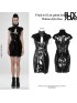 Punk Sci-Fi Leather Chinese Style Cheongsam Dress