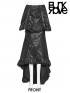 Steampunk Nobel Fishtail Skirt - Black