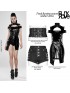 Punk Flaming Black Leather Dress
