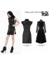 Cheongsam Style Cyber Dress - Black