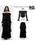 Gorgeous Gothic Victorian Court Long Skirt - Black