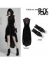 Gothic Retro Sleeveless Dress - Black