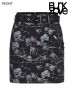 Gothic Skull Print Skirt