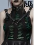 Goth Spider Web Dress - Black & Green