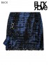 Goth Cross Mini Skirt - Black & Blue