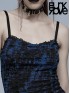 Goth Slip Dress - Black/Blue