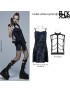 Goth Slip Dress - Black/Blue