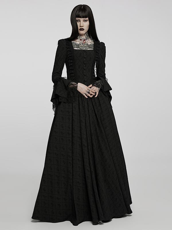 Gothic Rose Thorn Nobility Long Dress