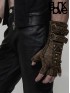 Mens Steampunk Leather Gloves - Coffee