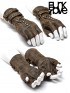 Mens Steampunk Leather Gloves - Coffee
