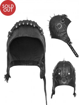 Mens Punk Rivet Pilot Cap