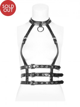 Punk Skeletal Spine Shape Adjustable Harness