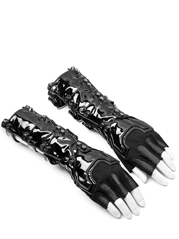Punk Futuristic Long Gloves
