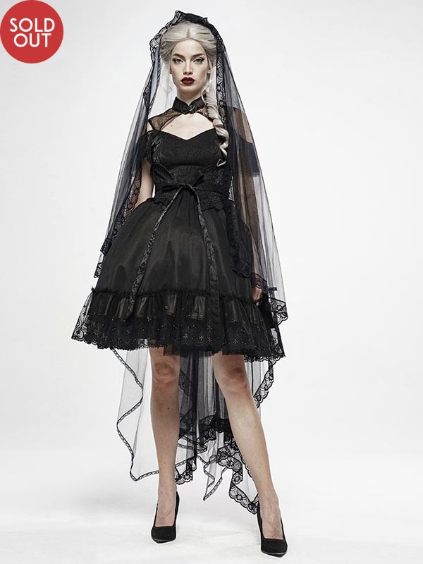 Gothic Zombie Bride Gradient Veil