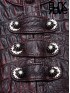 Steampunk Imitation Crocodile Leather Gloves