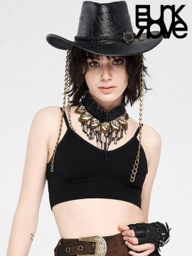 Punk Carved Cowboy Hat