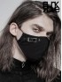 Mens Punk Metal Buckle Face Mask