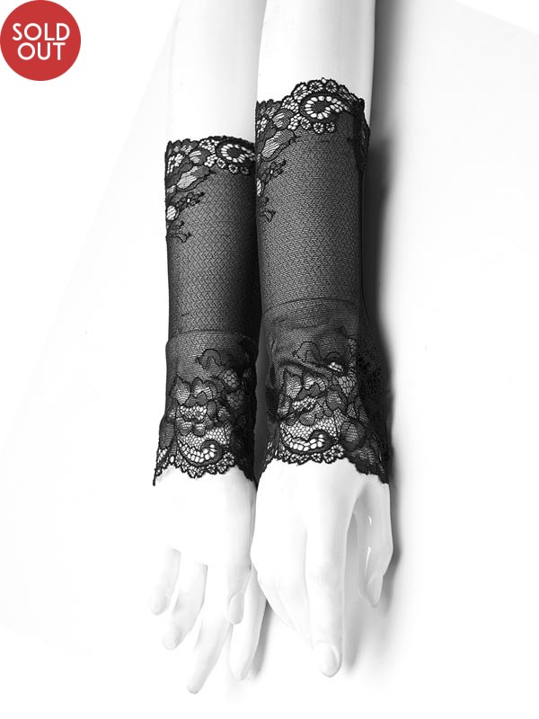 Gothic Daily Black Lace Gloves