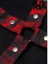 'Punk Girls' Bat Wing Flared Leg Covers - Black & Red