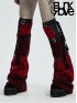 'Punk Girls' Over-The-Knee Leopard Print Leg Covers - Red