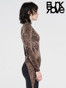 Steampunk Distressed Top - Coffee