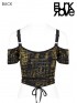 Gothic Off-The-Shoulder Distressed Top - Yellow