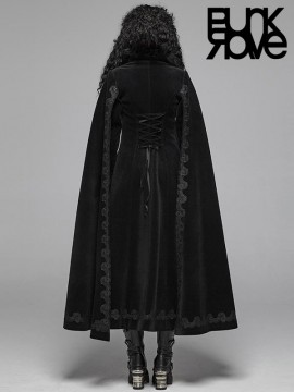 Gorgeous Gothic Vintage Cashmere Fur Long Cloak
