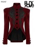 Gothic Short Velvet Coat - Red