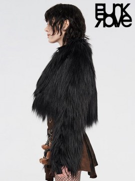 Punk Fur Coat - Black