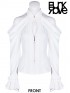 Demon Tears Two Wear Removable Sleeves Shirt - White
