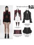 Red Night Black & Blood Red Swallow Tail Coat