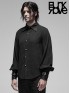 Mens Steampunk Applique Shirt - Black