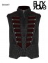 Mens Gothic Palace Military Style Vest - Red