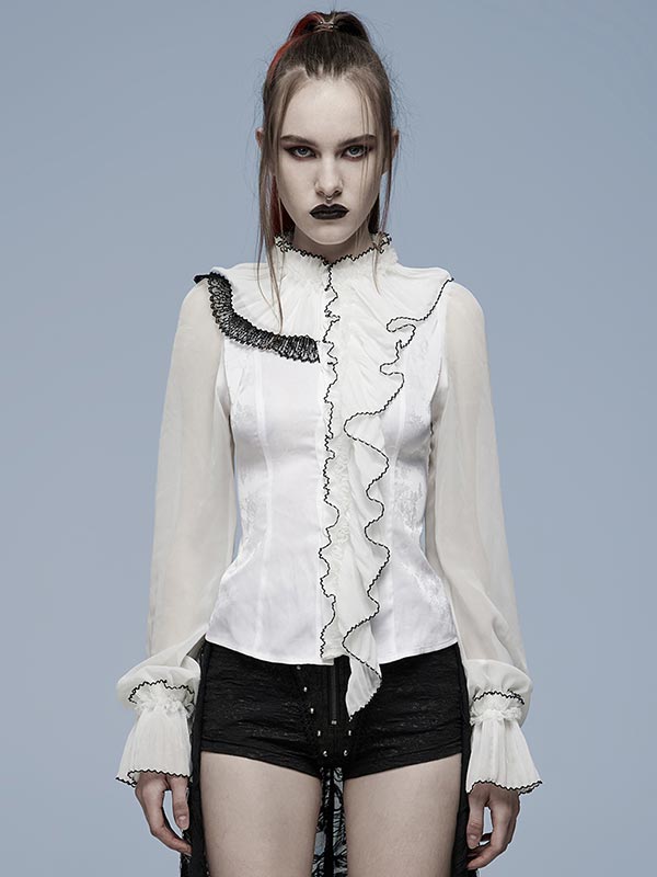 Gothic Falbala White Shirt