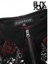 Punk Military Bat Wing Crop Jacket - Black & Red