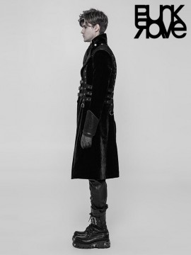 Mens Steampunk Military Style Coat