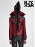 Gothic Rider Leather Coat - Red