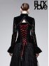 Victorian Gothic Black and Red Lace Coat