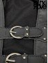 Mens Punk Leather Armor Warrior Short Jacket - Black