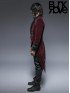 Mens Gothic Swallow Tail Jacket - Red