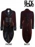 Mens Gothic Swallow Tail Jacket - Red