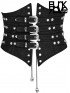 Steampunk Belt Buckle Corset - Black